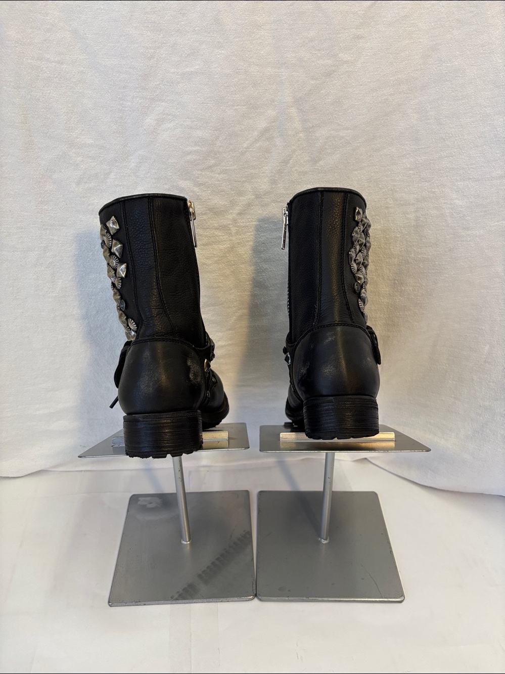 NWOB Ash Ryanna Embellished Leather Combat Boots - Picture 7 of 15